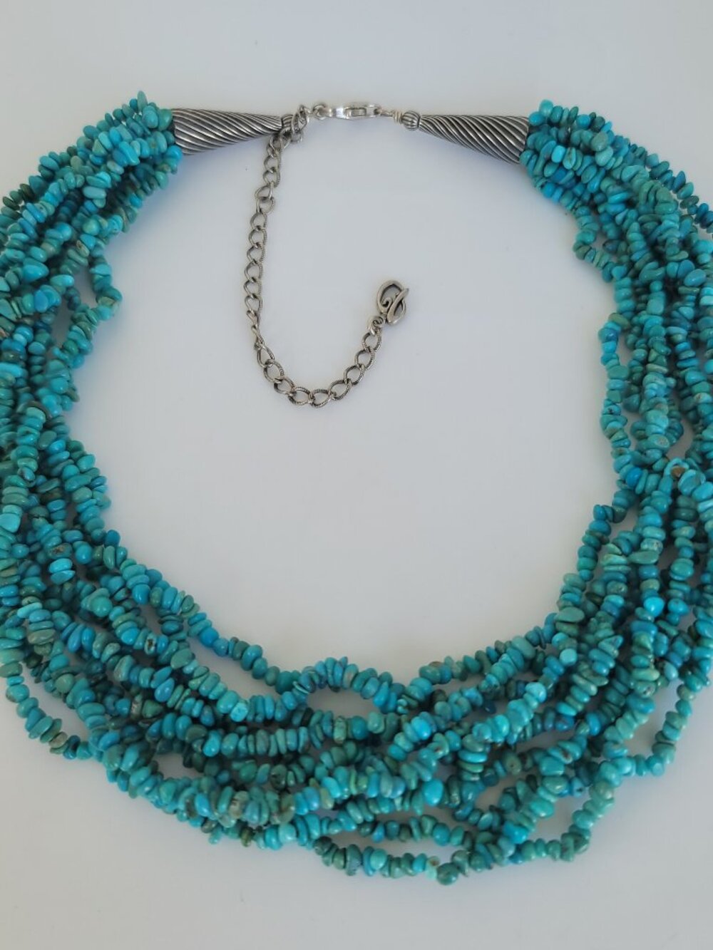 Sterling & Turquoise Beaded Multi-Strand Necklace